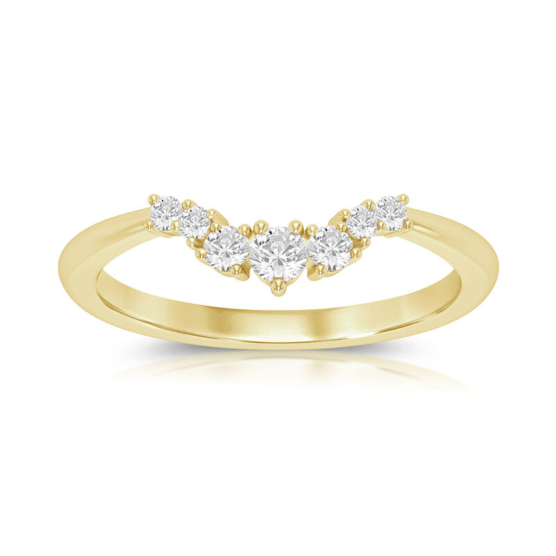 Lab Grown Diamond 3/20ctw. Round Contour Wedding Ring in 14k Yellow Gold image number null